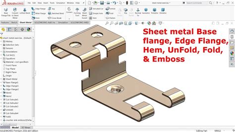 hem sheet metal parts solidworks|solidworks hems profile.